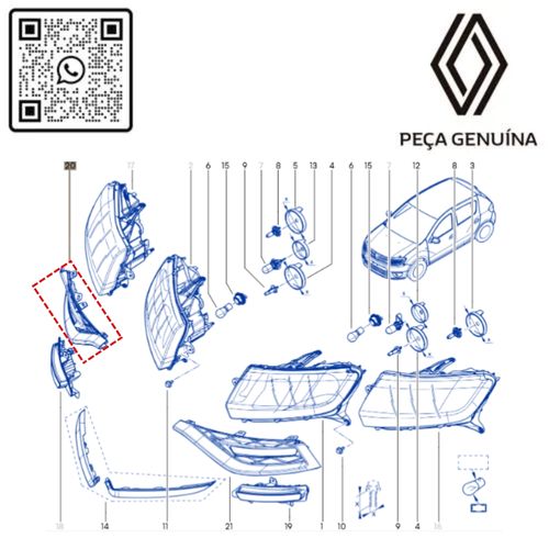 RN 39054R 266439054R ACABAMENTO DO FAROL DE NEBLINA DO PARAC 3